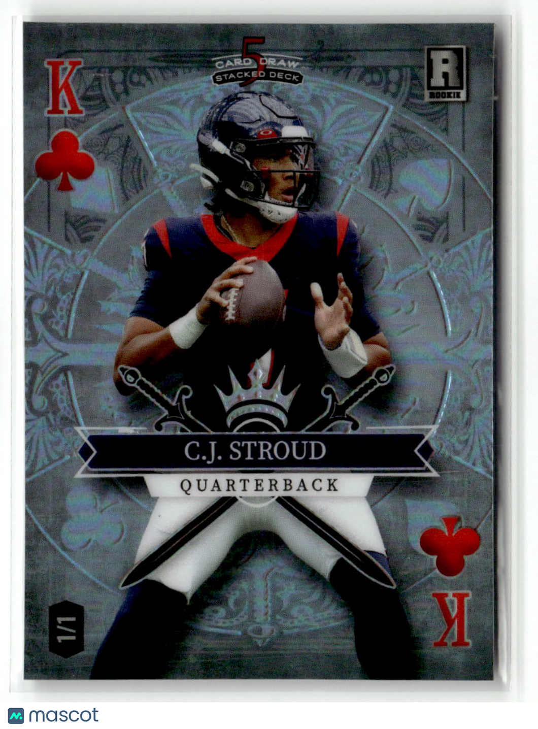 C.J. Stroud 2023 Wild Card Card Draw SingleKing Prism Foil Board #SD-CS 1/1