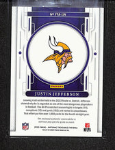 Load image into Gallery viewer, Justin Jefferson 2023 National Treasures Framed Fabric /25 #FFA-JJN
