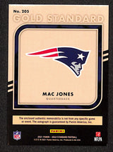 Mac Jones 2021 Panini Gold Standard Rookie Jersey Autographs Prime #205 #/49