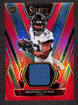 Bhayshul Tuten 2025 Panini Select Rookie Swatches Red #RSW-BTN