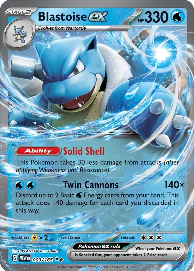 Blastoise ex - 009/165 (009/165) [SV: Scarlet & Violet 151]