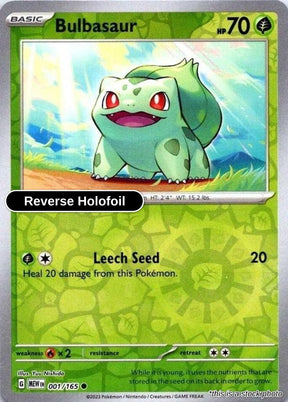 Bulbasaur - 001/165 - [MEW - SV: Scarlet & Violet 151] - Reverse Holofoil