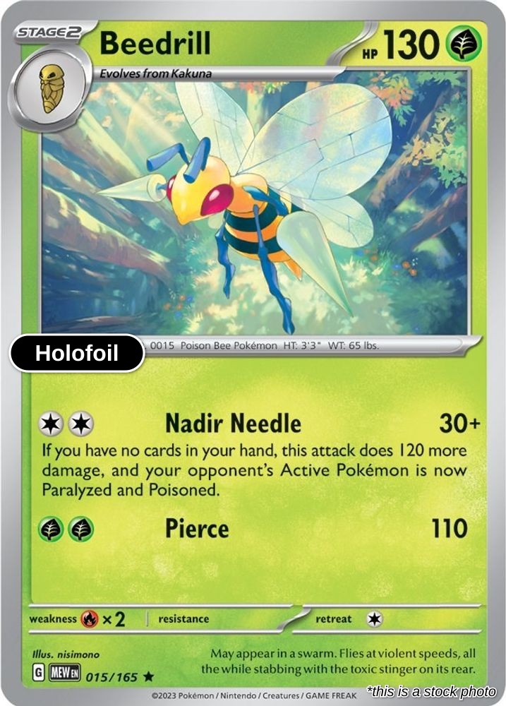 Beedrill - 015/165 - [MEW - SV: Scarlet & Violet 151] - Holofoil