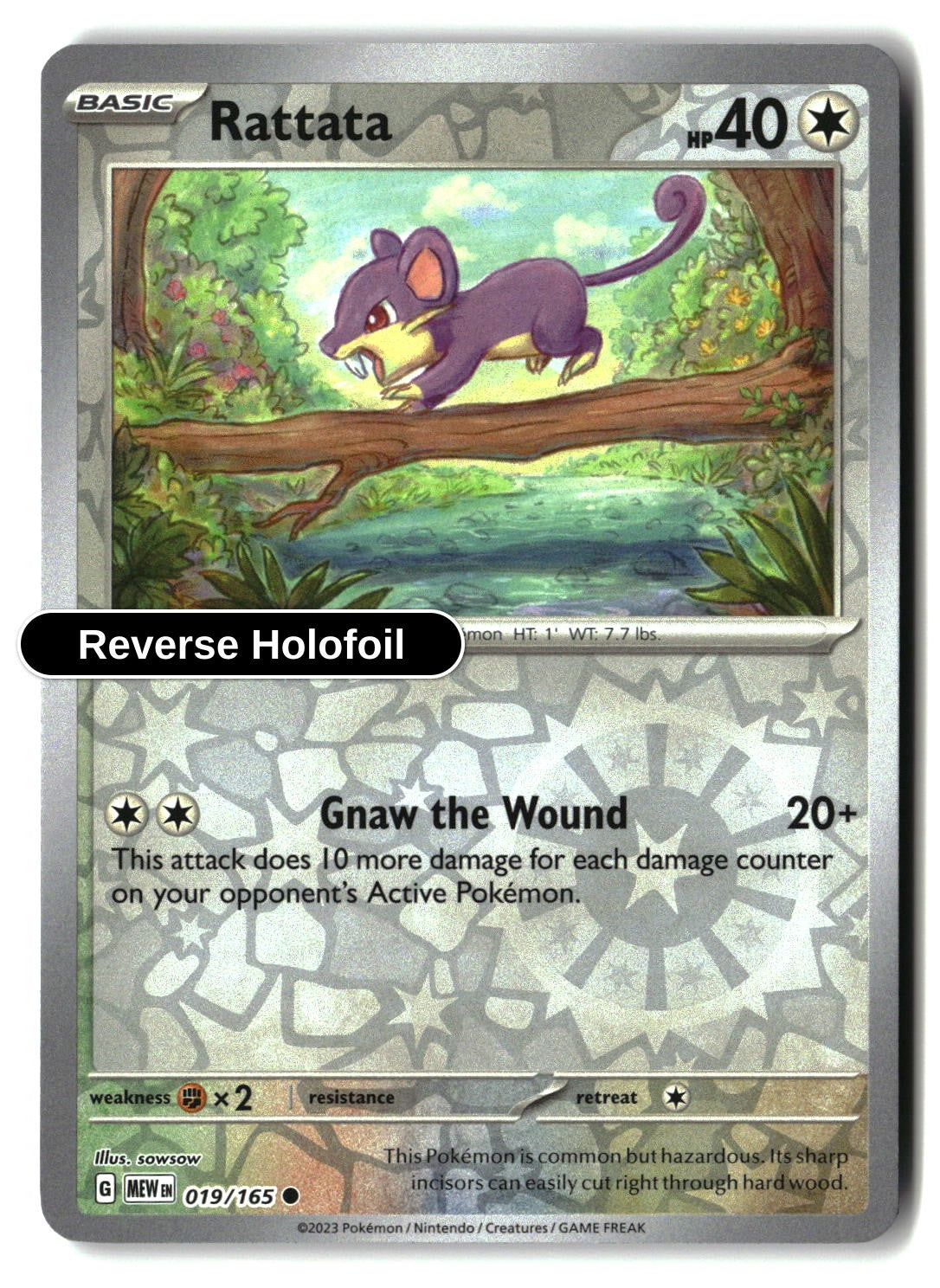 Rattata - 019/165 - [MEW - SV: Scarlet & Violet 151] - Reverse Holofoil