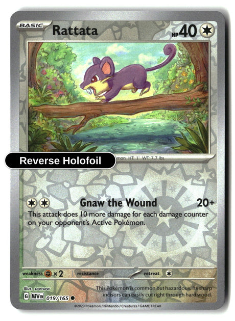 Rattata - 019/165 - [MEW - SV: Scarlet & Violet 151] - Reverse Holofoil