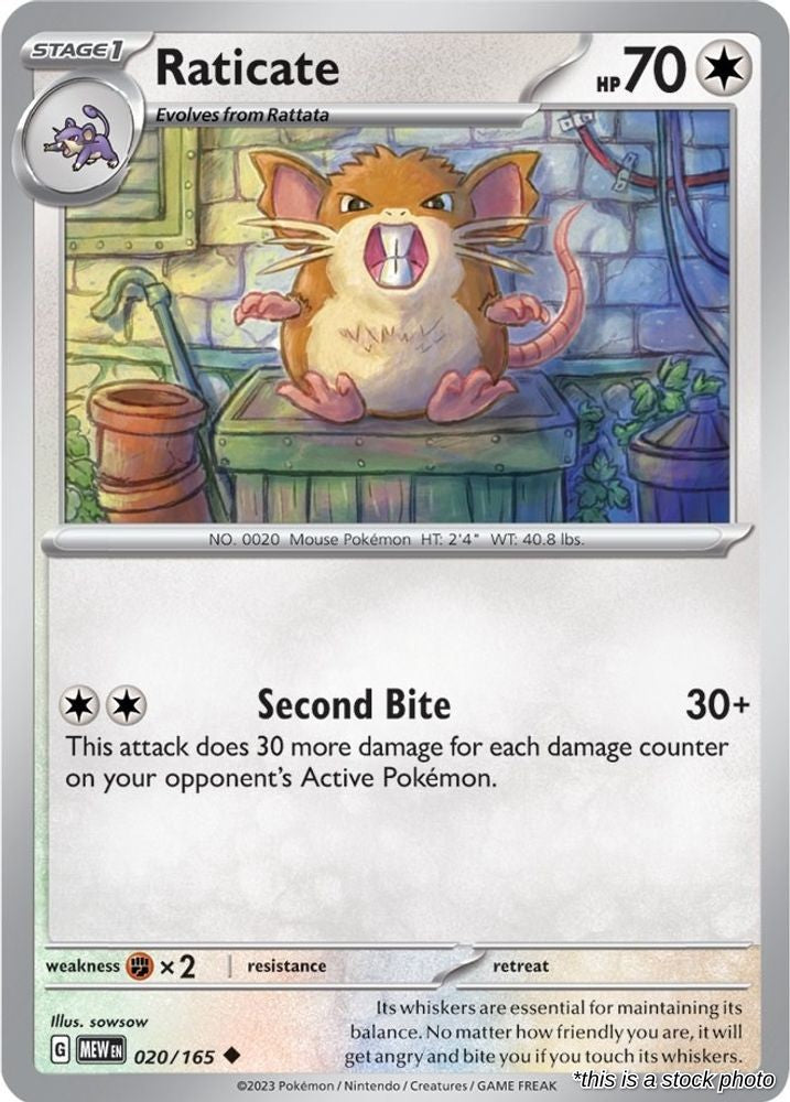 Raticate - 020/165 - [MEW - SV: Scarlet & Violet 151]