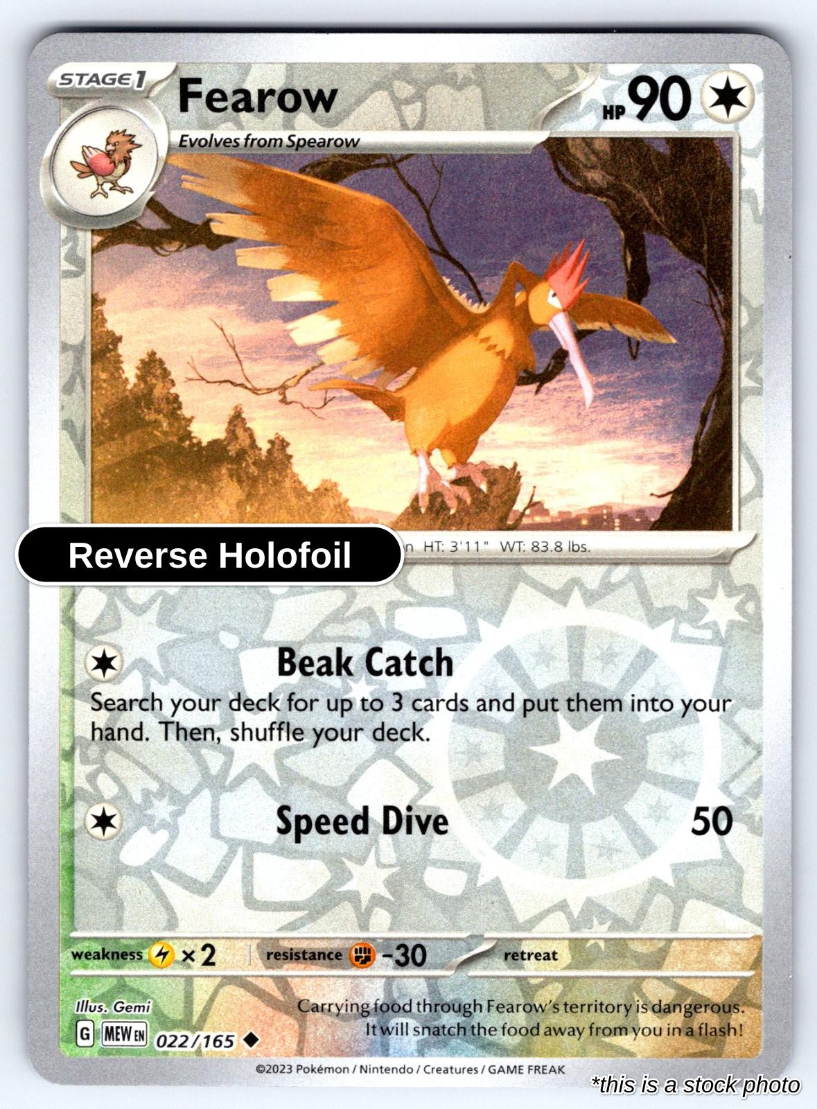 Fearow - 022/165 - [MEW - SV: Scarlet & Violet 151] - Reverse Holofoil