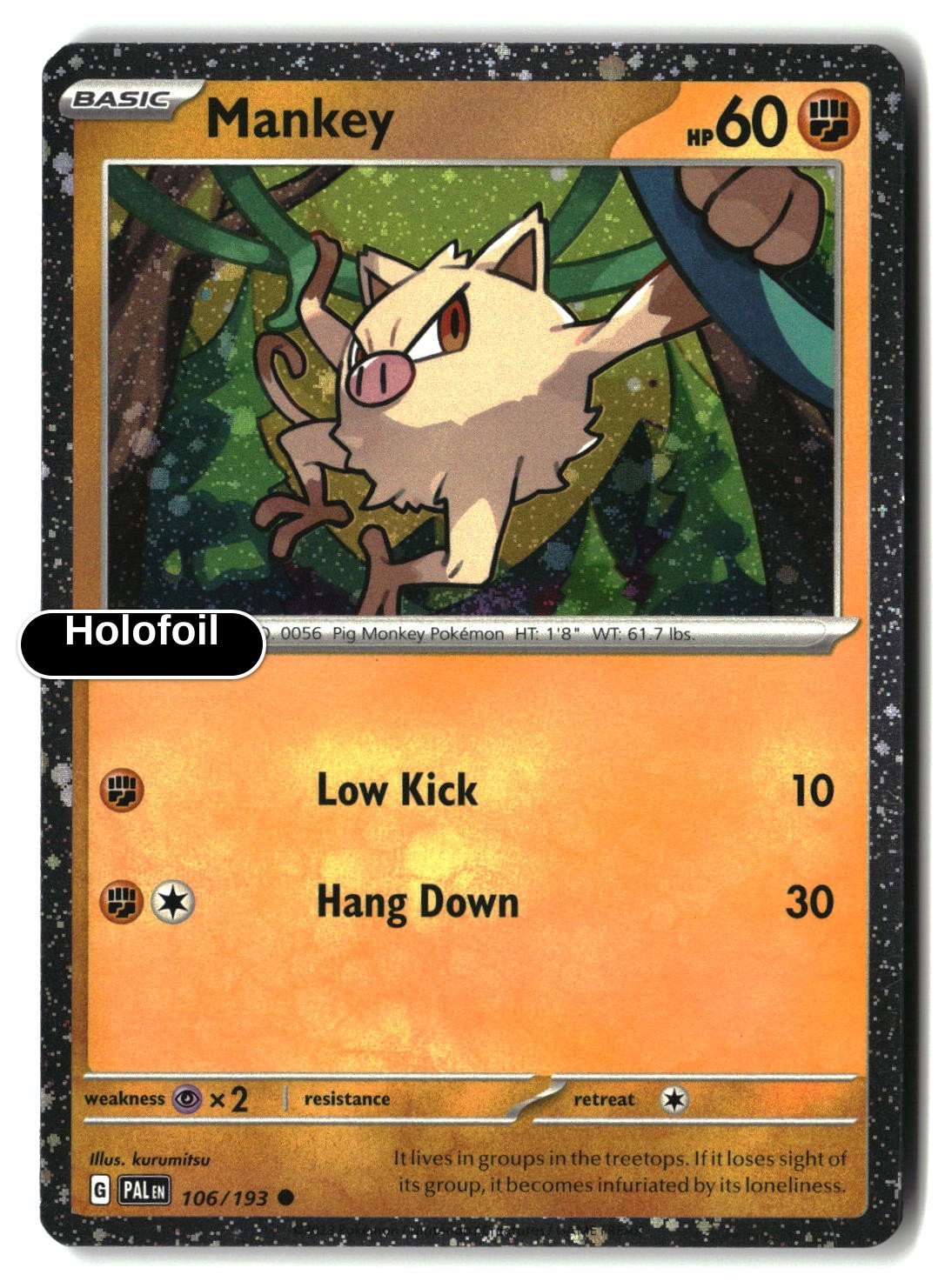 Mankey - 106/193 (Cosmos Holo)