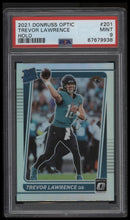 Load image into Gallery viewer, Trevor Lawrence 2021 Panini Donruss Optic #201 Holo PSA 9
