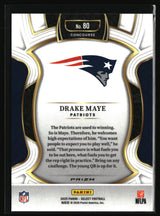 Drake Maye 2025 Panini Select Silver Prizm #80