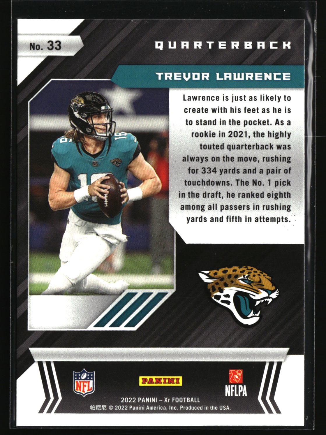 Trevor Lawrence 2022 Panini XR Orange #33 #/99
