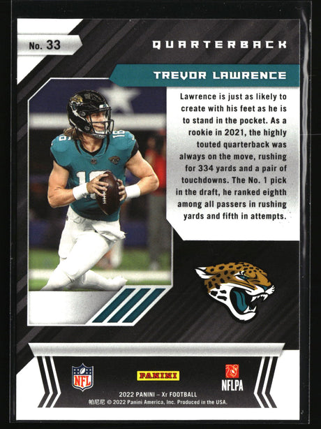 Trevor Lawrence 2022 Panini XR Orange #33 #/99