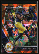 Nico Collins 2021 Panini Prizm Draft Picks Collegiate Orange Ice #114