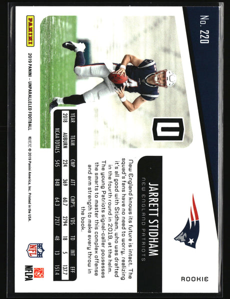 Jarrett Stidham 2019 Panini Unparalleled #220