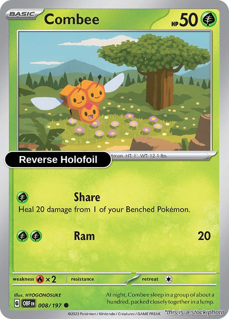 Combee - 008/197 - [OBF - SV03: Obsidian Flames] - Reverse Holofoil