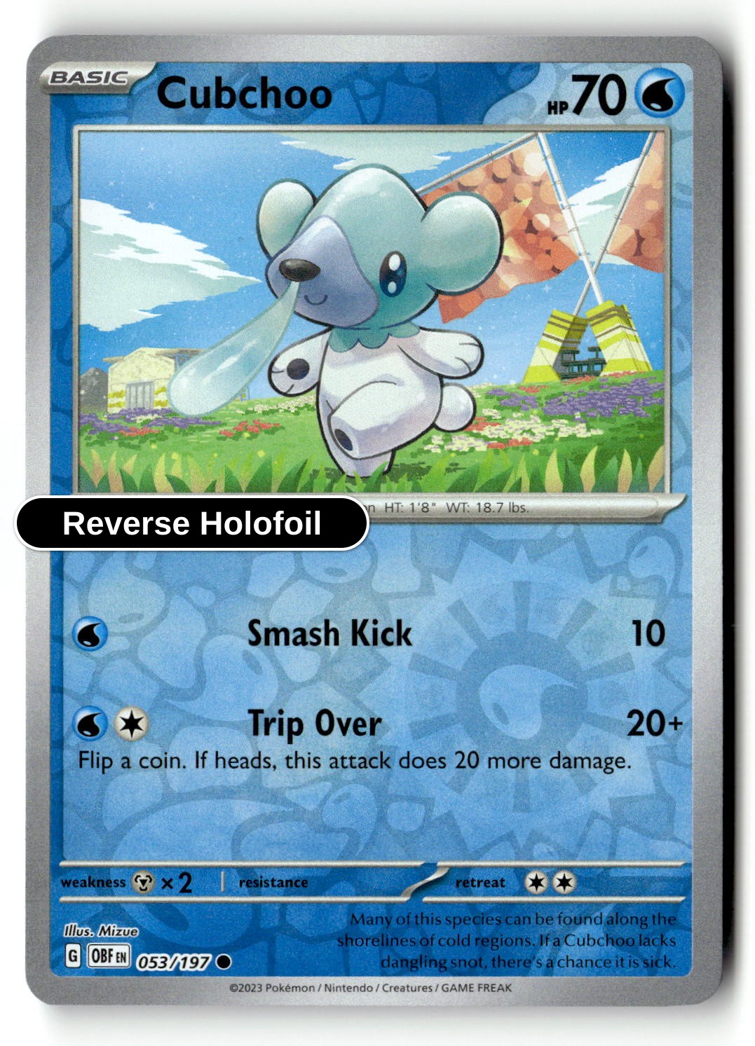Cubchoo - 053/197 - [OBF - SV03: Obsidian Flames] - Reverse Holofoil