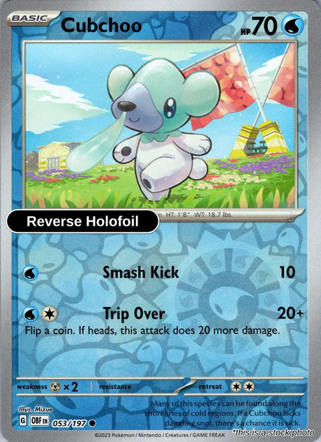 Cubchoo - 053/197 - [OBF - SV03: Obsidian Flames] - Reverse Holofoil
