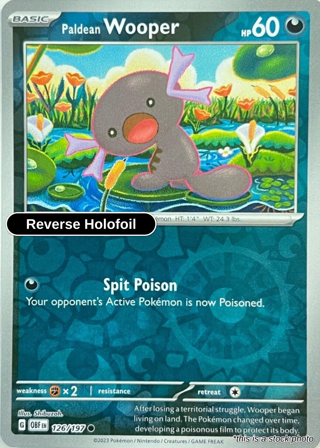 Paldean Wooper - 126/197 - [OBF - SV03: Obsidian Flames] - Reverse Holofoil