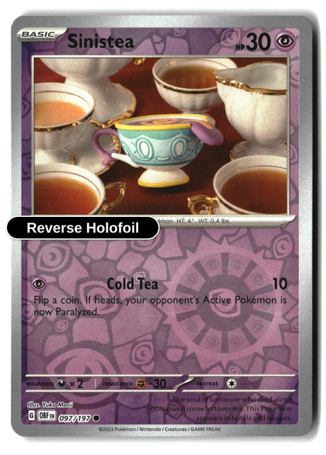 Sinistea - 097/197 - [OBF - SV03: Obsidian Flames] - Reverse Holofoil