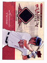 Joe Mauer 2008 Upper Deck A Piece of History Stadium Scenes Jersey Red #SS32