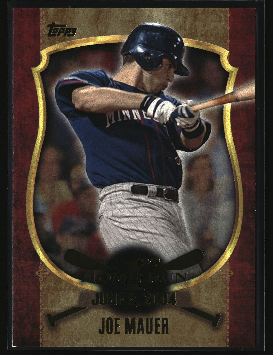 Joe Mauer 2015 Topps First Home Run Gold (Series One) #FHR-29