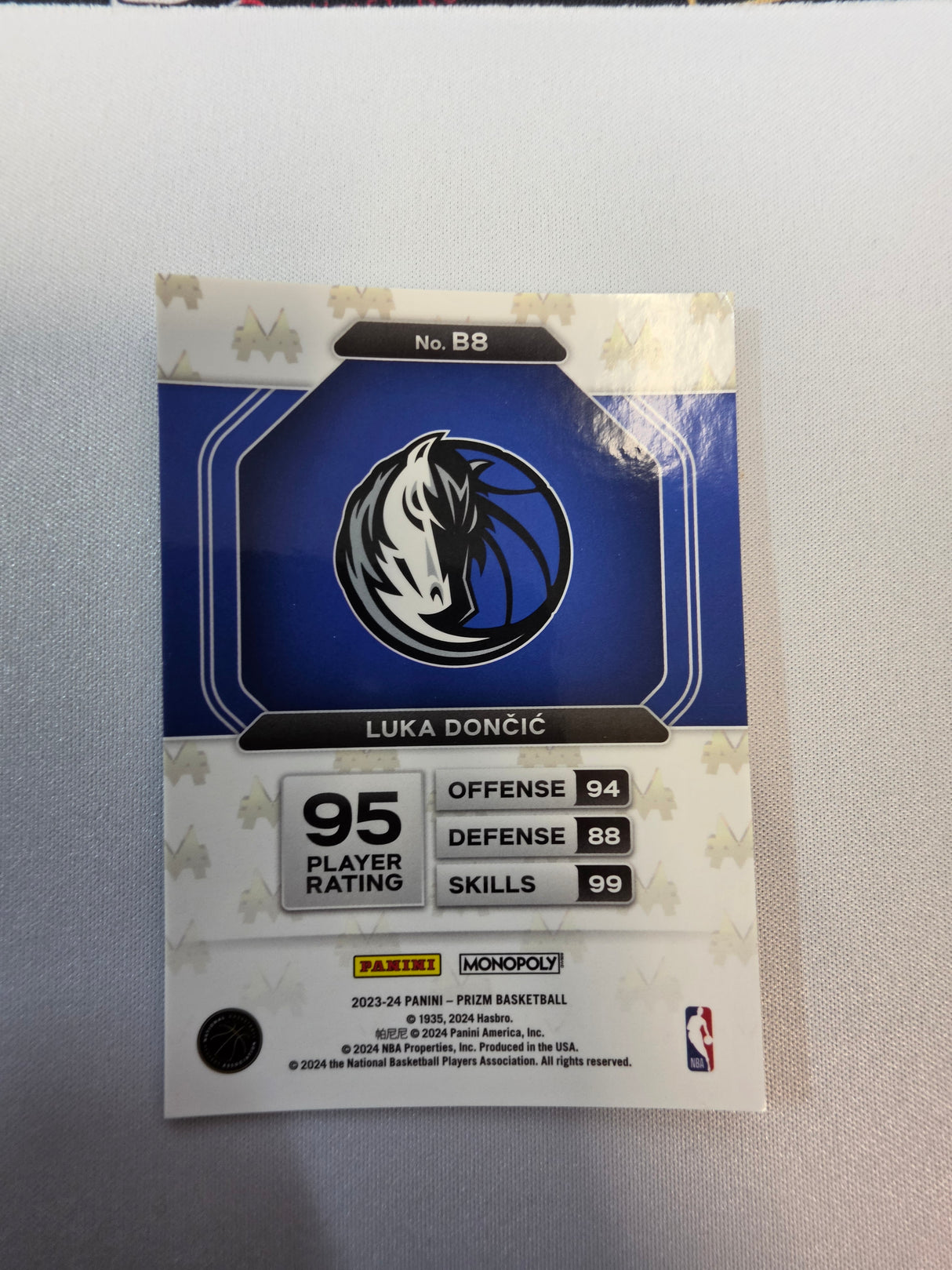 Luka Doncic 2023-24 Panini Prizm Monopoly Millionaire Black #B8