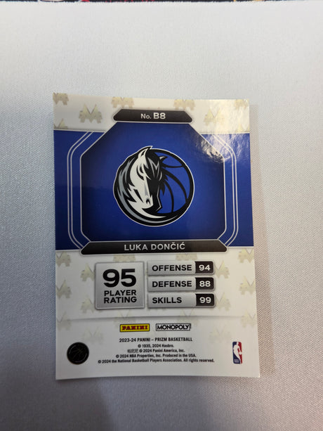 Luka Doncic 2023-24 Panini Prizm Monopoly Millionaire Black #B8