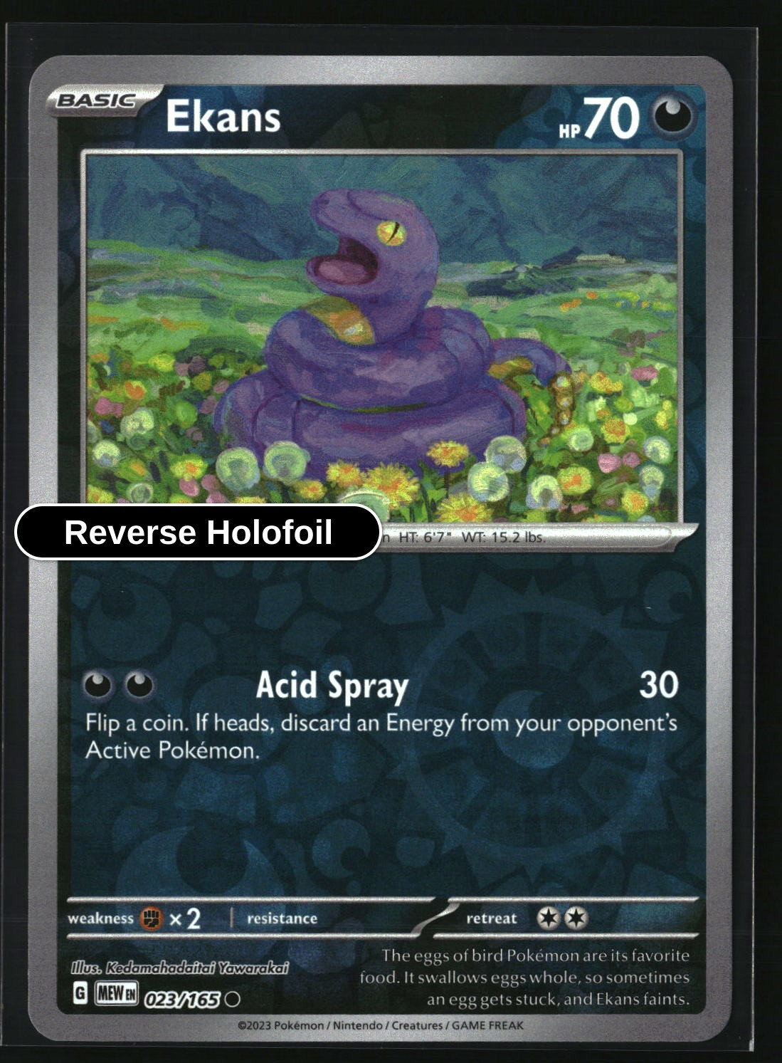 Ekans - 023/165 - [MEW - SV: Scarlet & Violet 151] - Reverse Holofoil