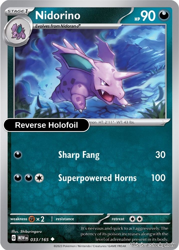 Nidorino - 033/165 - [MEW - SV: Scarlet & Violet 151] - Reverse Holofoil