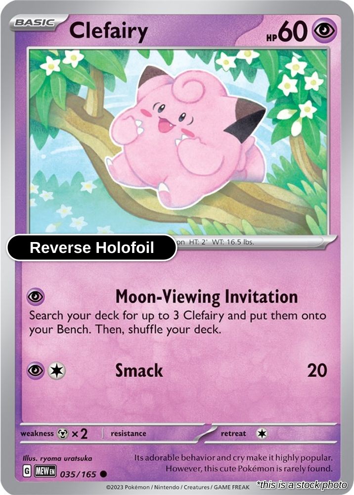 Clefairy - 035/165 - [MEW - SV: Scarlet & Violet 151] - Reverse Holofoil