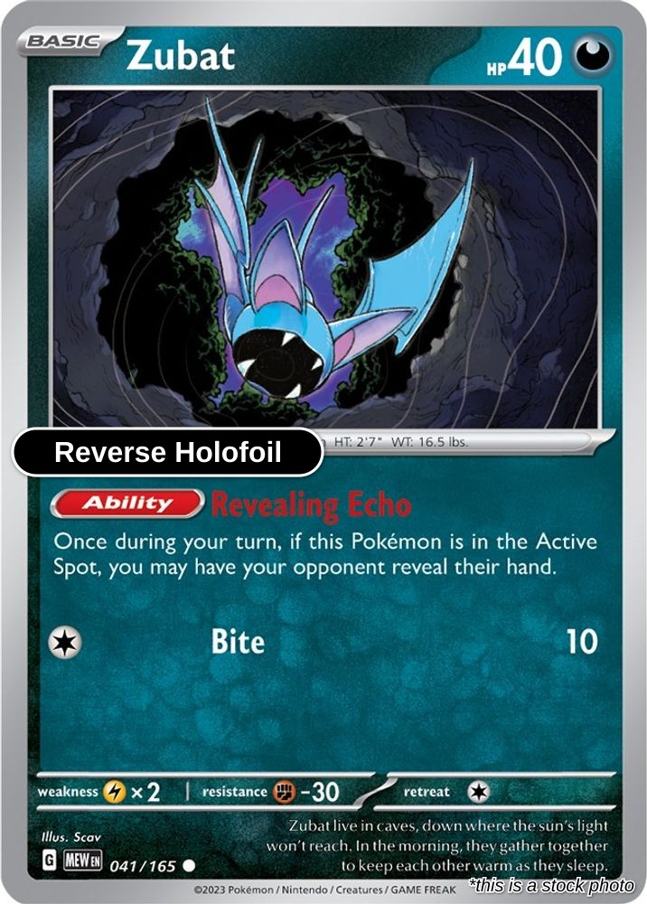 Zubat - 041/165 - [MEW - SV: Scarlet & Violet 151] - Reverse Holofoil