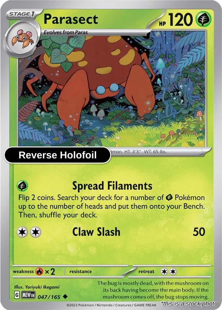 Parasect - 047/165 - [MEW - SV: Scarlet & Violet 151] - Reverse Holofoil