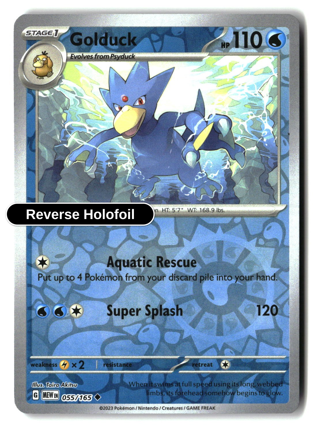 Golduck - 055/165 - [MEW - SV: Scarlet & Violet 151] - Reverse Holofoil