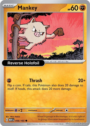 Mankey - 056/165 - [MEW - SV: Scarlet & Violet 151] - Reverse Holofoil