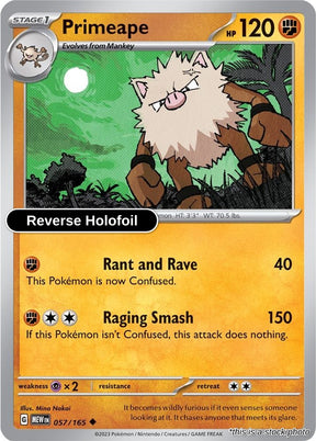Primeape - 057/165 - [MEW - SV: Scarlet & Violet 151] - Reverse Holofoil