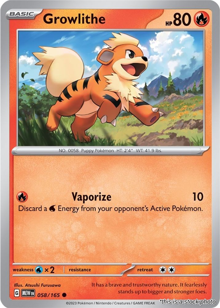 Growlithe - 058/165 - [MEW - SV: Scarlet & Violet 151]
