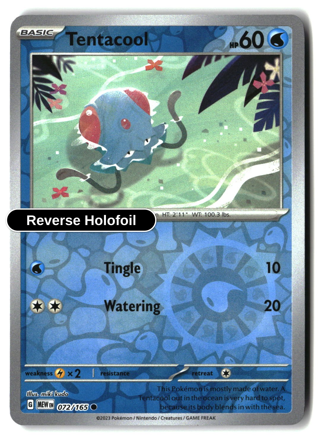 Tentacool - 072/165 - [MEW - SV: Scarlet & Violet 151] - Reverse Holofoil