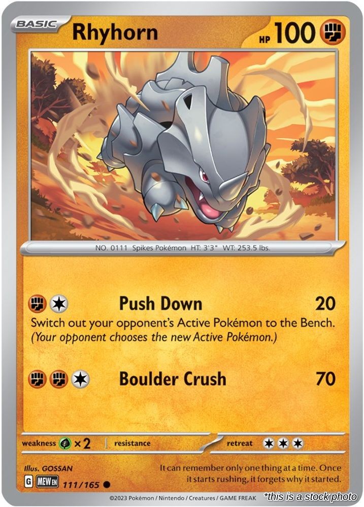 Rhyhorn - 111/165 - [MEW - SV: Scarlet & Violet 151]