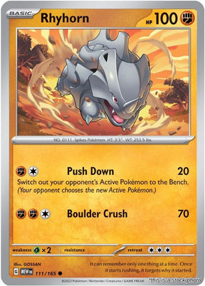 Rhyhorn - 111/165 - [MEW - SV: Scarlet & Violet 151]