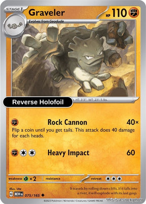 Graveler - 075/165 - [MEW - SV: Scarlet & Violet 151] - Reverse Holofoil