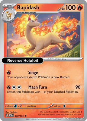 Rapidash - 078/165 - [MEW - SV: Scarlet & Violet 151] - Reverse Holofoil