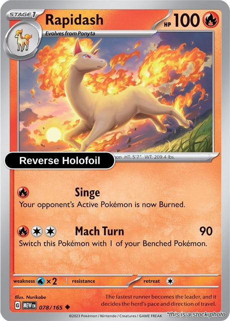 Rapidash - 078/165 - [MEW - SV: Scarlet & Violet 151] - Reverse Holofoil