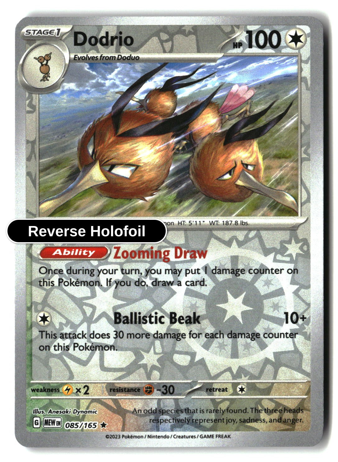 Dodrio - 085/165 - [MEW - SV: Scarlet & Violet 151] - Reverse Holofoil