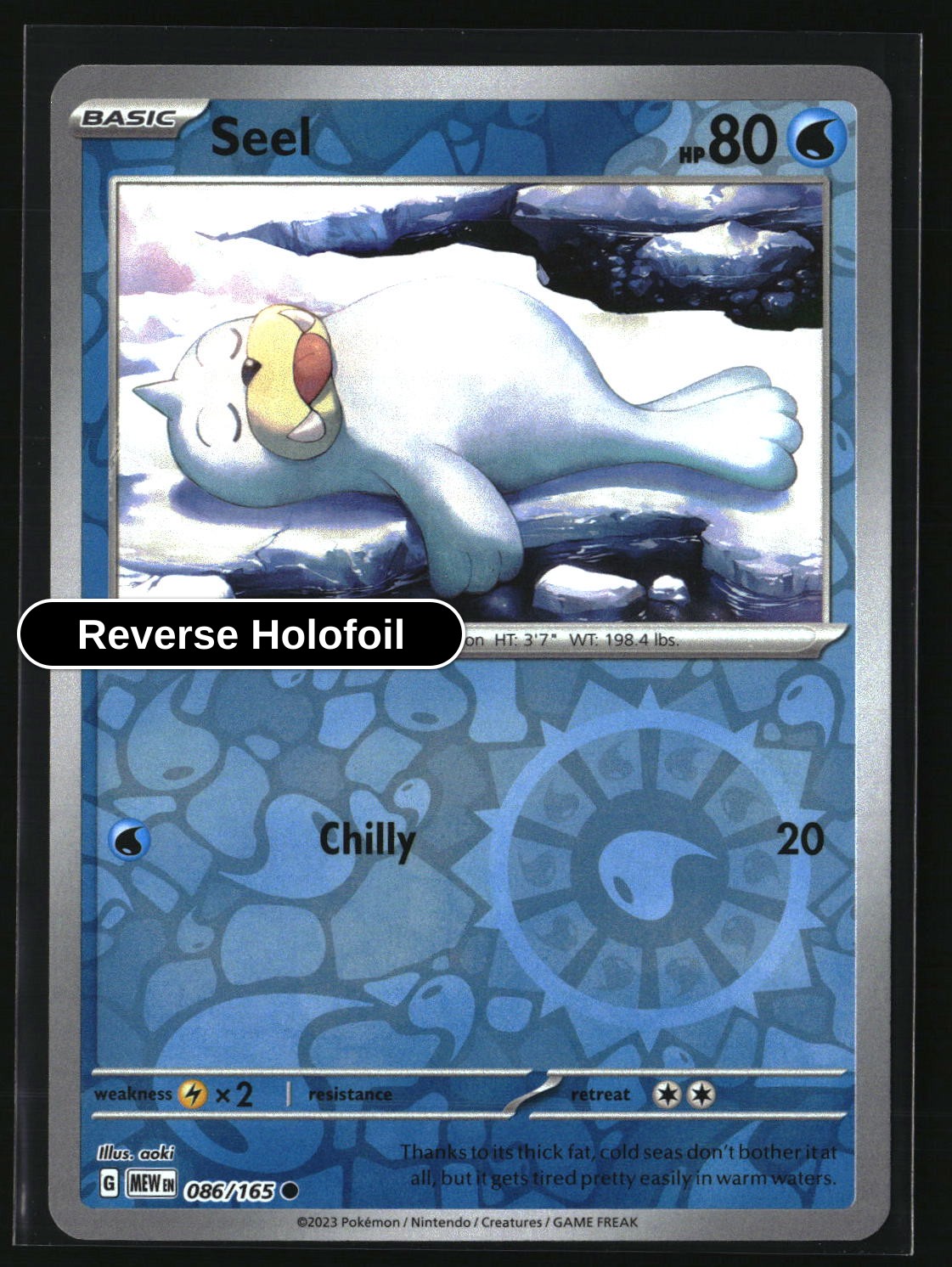 Seel - 086/165 - [MEW - SV: Scarlet & Violet 151] - Reverse Holofoil
