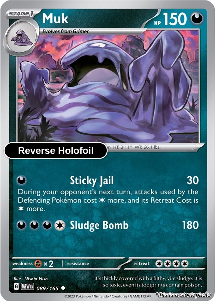 Muk - 089/165 - [MEW - SV: Scarlet & Violet 151] - Reverse Holofoil