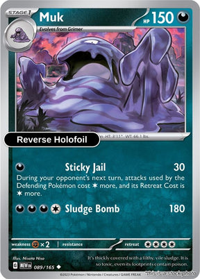 Muk - 089/165 - [MEW - SV: Scarlet & Violet 151] - Reverse Holofoil