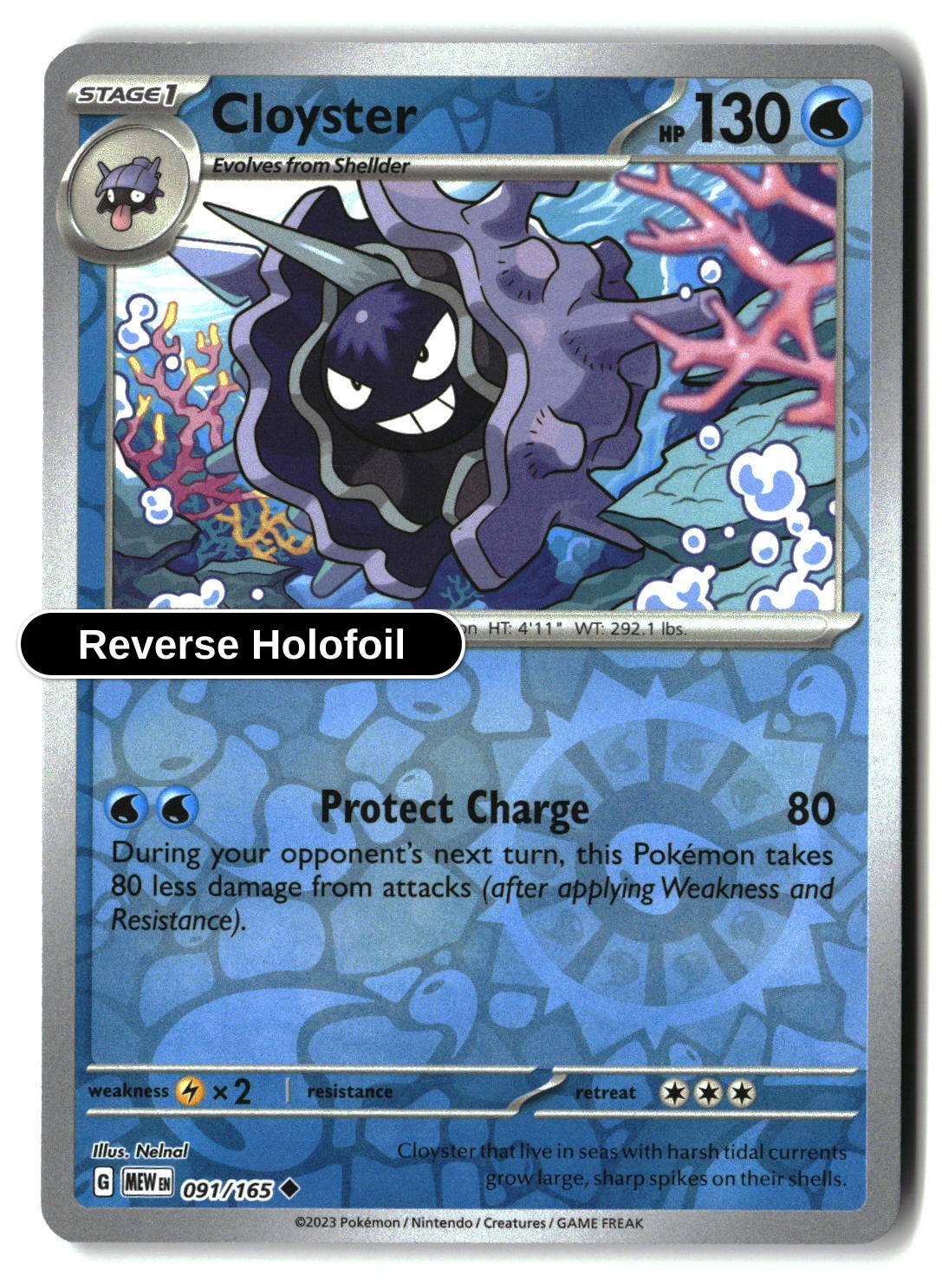Cloyster - 091/165 - [MEW - SV: Scarlet & Violet 151] - Reverse Holofoil
