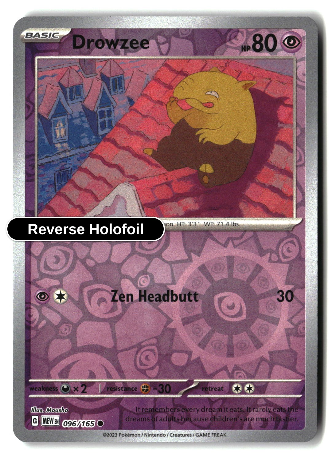 Drowzee - 096/165 - [MEW - SV: Scarlet & Violet 151] - Reverse Holofoil