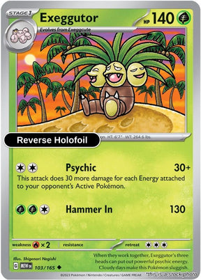 Exeggutor - 103/165 - [MEW - SV: Scarlet & Violet 151] - Reverse Holofoil