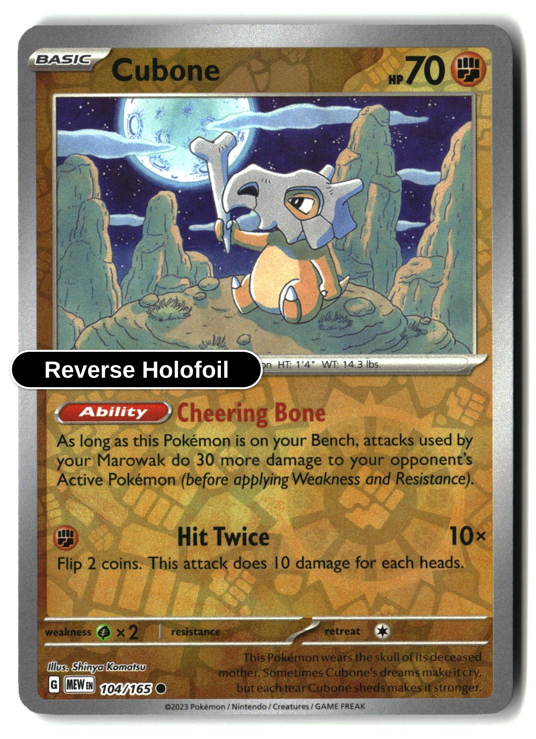 Cubone - 104/165 - [MEW - SV: Scarlet & Violet 151] - Reverse Holofoil